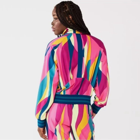 NEW Tek Gear X Barbara Clarke Ruiz Pink Abstract Tracksuit Jacket - Picture 6 of 7